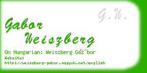 gabor weiszberg business card
